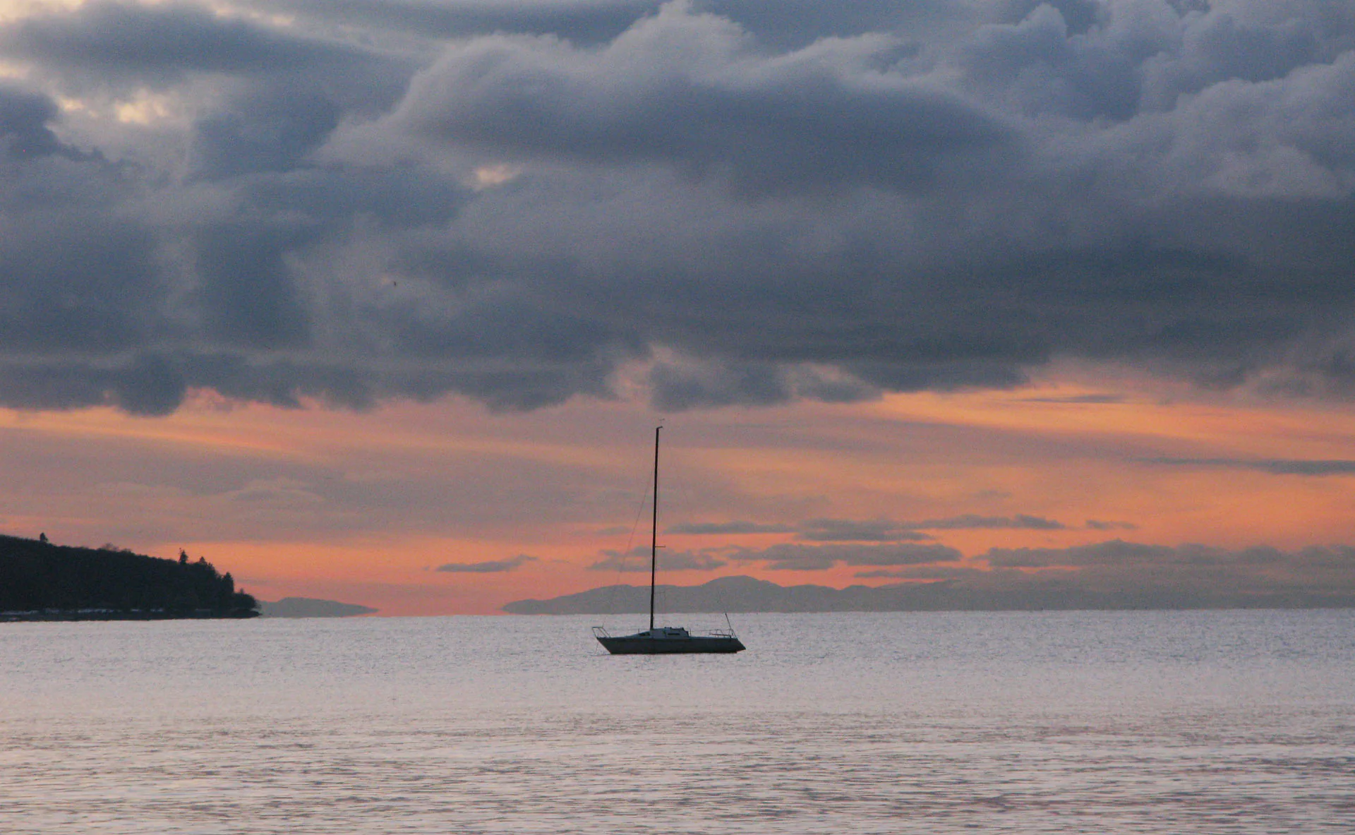 Sailboat at sunset
